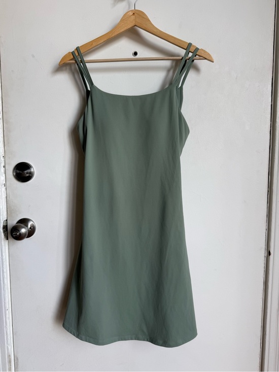 HALARA Dresses & Skirts - HALARA Sage Green Double-Strap Twisted Back Mini Active Dress Slip Dress
